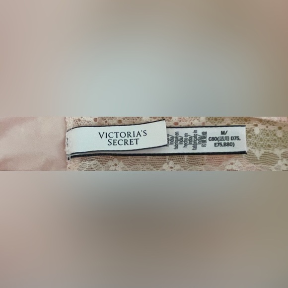 Victoria’s Secret Bralette Pink Floral Lace Pull On Stretch Sexy Summer; size M - Picture 4 of 4